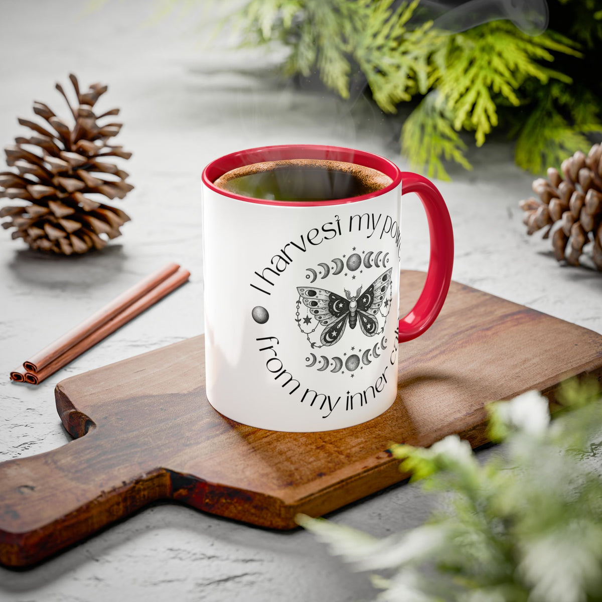 Mental Health Affirmation Mug — "I Harvest My Power From My Inner Calm" (11oz & 15oz)