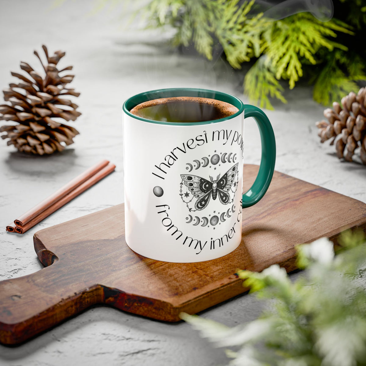 Mental Health Affirmation Mug — "I Harvest My Power From My Inner Calm" (11oz & 15oz)